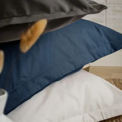 Housses De Couette>Camif Housse de couette coton bio Fil & Sens - - 140 x 200 cm Bleu Nuit