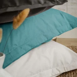 Housses De Couette>Camif Housse de couette coton bio Fil & Sens - - 140 x 200 cm Bleu Lagon