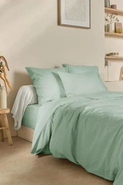 Housses De Couette>Camif Housse de couette coton lin Valentine - - 140 x 200 cm Bleu écume