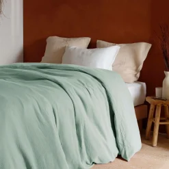 Housses De Couette>Camif Housse de couette gaze de coton bio Lou - - 140 x 200 cm Vert d'eau
