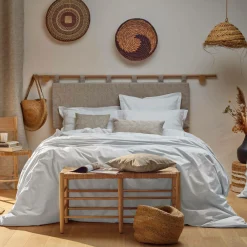 Housses De Couette>Camif Housse de couette percale bio Elise - - 140 x 200 cm Blanc