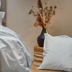 Housses De Couette>Camif Housse de couette percale bio Elise - - 140 x 200 cm Blanc