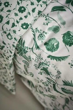 Housses De Couette>Camif Housse de couette satin Pondichéry - - 260 x 240 cm Vert feuille