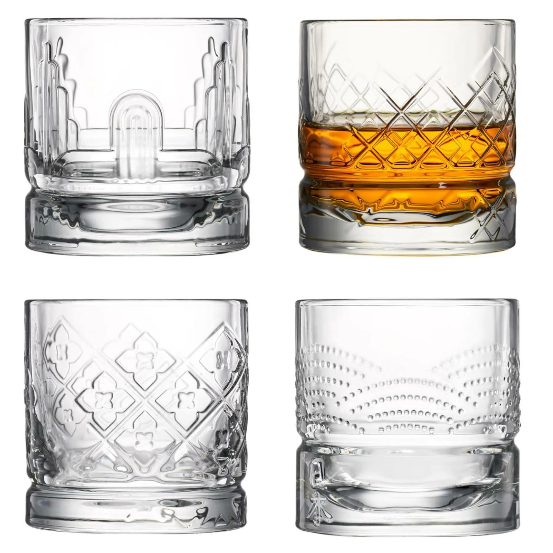 Verres|Verres>Camif LA ROCHERE Set de 4 gobelets whisky Dandy
