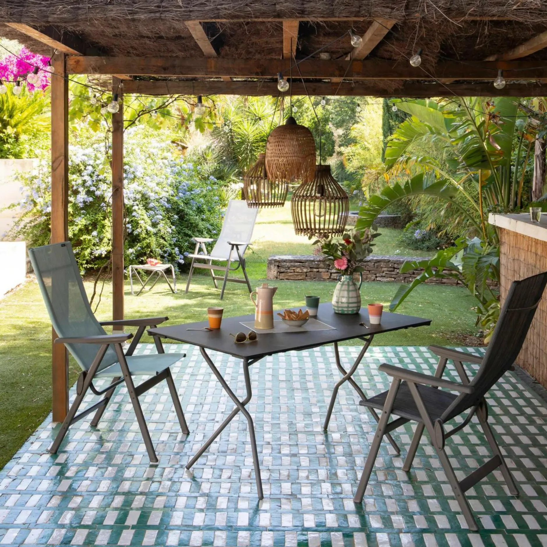 Fauteuils De Jardin>Camif LAFUMA Fauteuil Pliant Zen It Batyline® Duo - Obsidian
