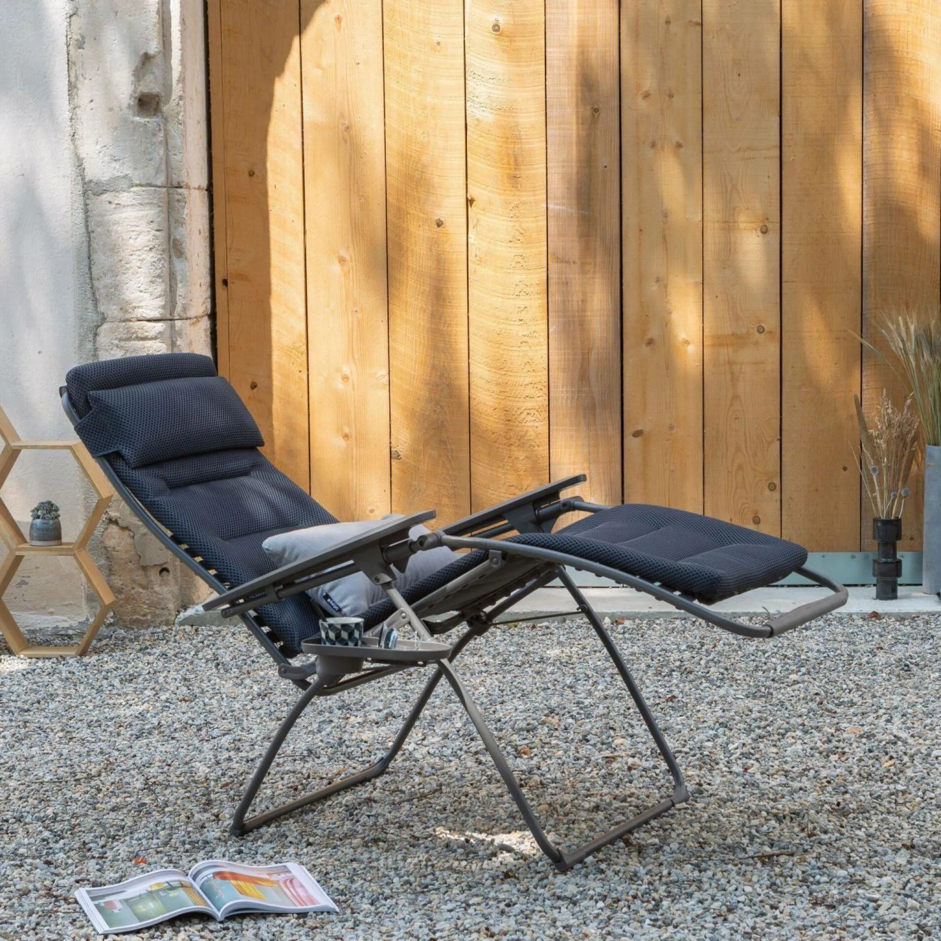 Transats Et Relax>Camif LAFUMA Fauteuil Relax Pliant Futura BeComfort® - Gris Foncé