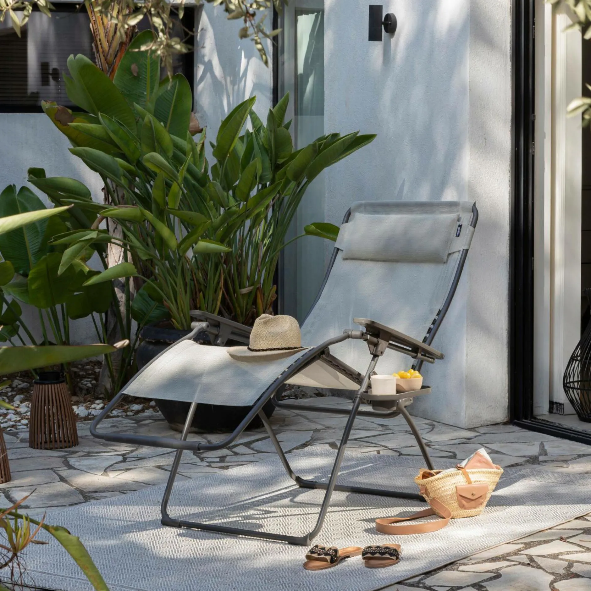 Accessoires Transats>Camif LAFUMA Tablette Porte Gobelet Recyclée Pour Fauteuil Relax - Noir