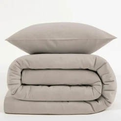 Housses De Couette>Camif LASA HOME Housse de couette coton flanelle Livia - - 240 x 220 cm Lin