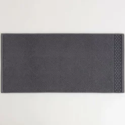 Serviettes De Bain>Camif LASA HOME Serviette de bain coton Leonardo - - 70 x 140 cm Gris