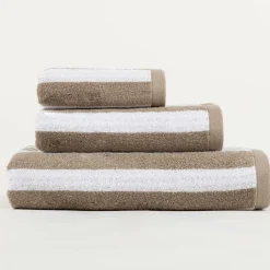 Serviettes De Bain>Camif LASA HOME Serviette de bain coton recyclé Lucia - - 100 x 150 cm Marron