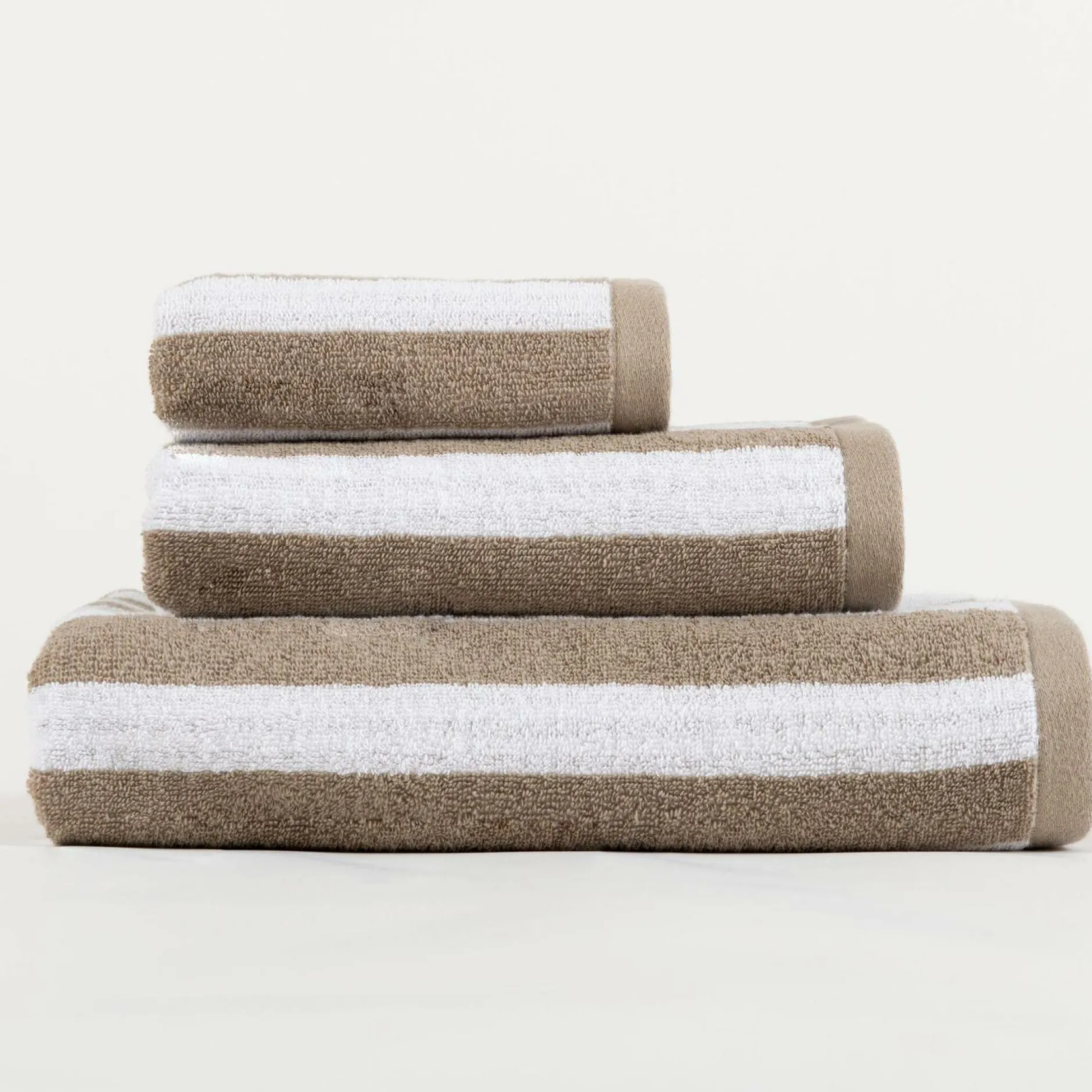 Serviettes De Bain>Camif LASA HOME Serviette de bain coton recyclé Lucia - - 100 x 150 cm Marron