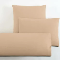 Taies D'Oreiller>Camif LASA HOME Taie de traversin coton flanelle Livia - Sable