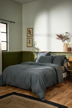 Taies D'Oreiller>Camif LASA HOME Taie de traversin coton flanelle Livia - Graphite