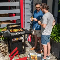 Ensembles Planchas Et Dessertes>Camif LE MARQUIER Ensemble Plancha et Chariot La Plancha Française Gaz Acier Inox