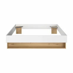 Lits Avec Rangement|Lits Avec Rangement>Camif Lit avec tiroir de rangement en option Paris - - 160 x 200 cm Blanc/Bois