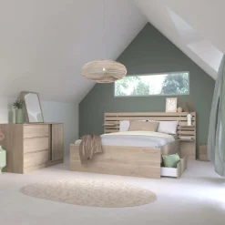 Lits Avec Rangement|Lits Avec Rangement>Camif Lit avec tiroirs de rangement en option Palmyre - 140 x 200 cm