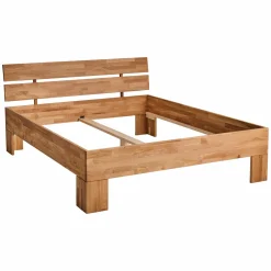 Lits Avec Rangement|Lits Avec Rangement>Camif Lit avec tête de lit et rangement en option chêne massif Charly - 140 x 190 cm