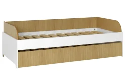 Chambres Enfant|Chambres Enfant>Camif Lit gigogne Séraphin - Blanc/Bois