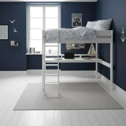 Lits Mezzanine|Chambres Enfant>Camif Lit mezzanine avec bureau Timon - Blanc