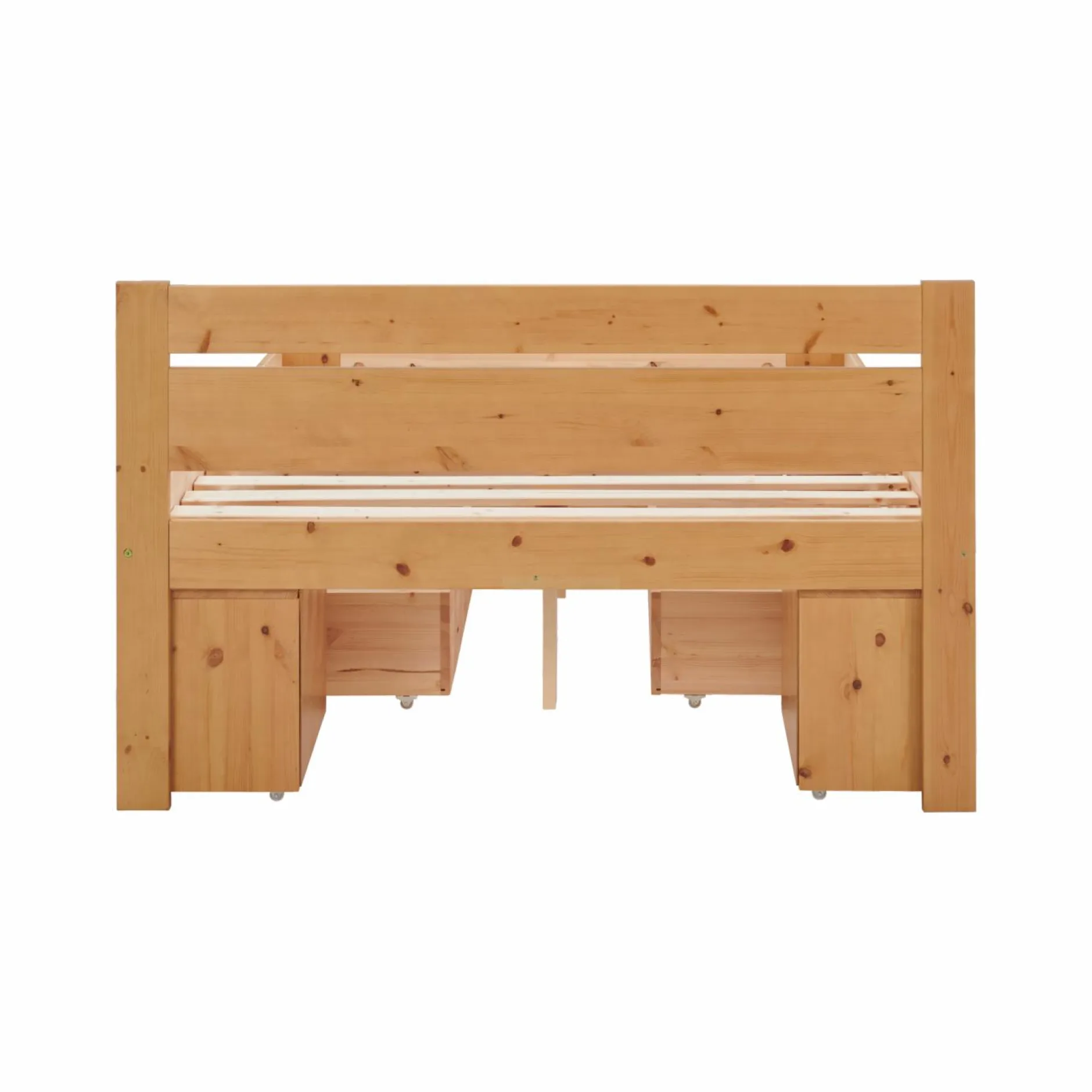 Lits Avec Rangement|Lits Avec Rangement>Camif Lit rangement bois massif Tara - - 140 x 200 cm Miel