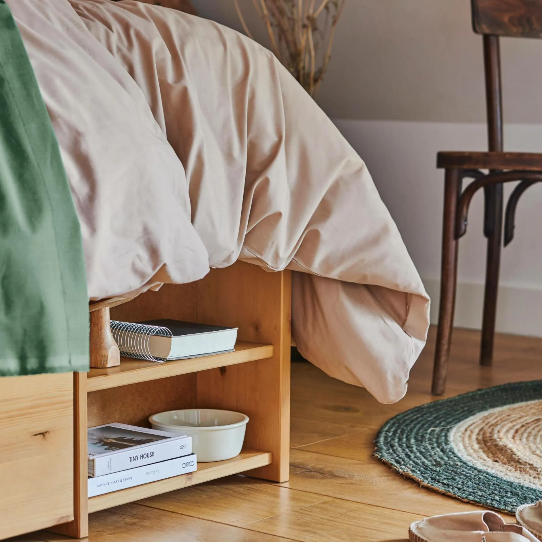Lits Avec Rangement|Lits Avec Rangement>Camif Lit rangement bois massif Tara - - 140 x 200 cm Miel
