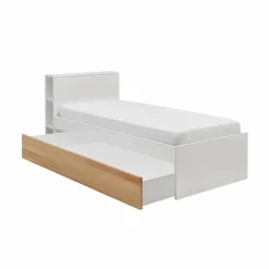 Chambres Enfant|Chambres Enfant>Camif Lit rangement bois massif Sebastian - Blanc/Bois