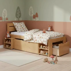 Chambres Enfant|Chambres Enfant>Camif Lit rangement enfant bois massif Tara - - 90 x 200 cm Miel