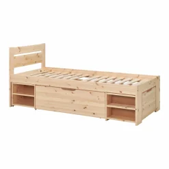 Lits Avec Rangement|Lits Avec Rangement>Camif Lit rangement enfant bois massif Tara - - 90 x 200 cm Naturel