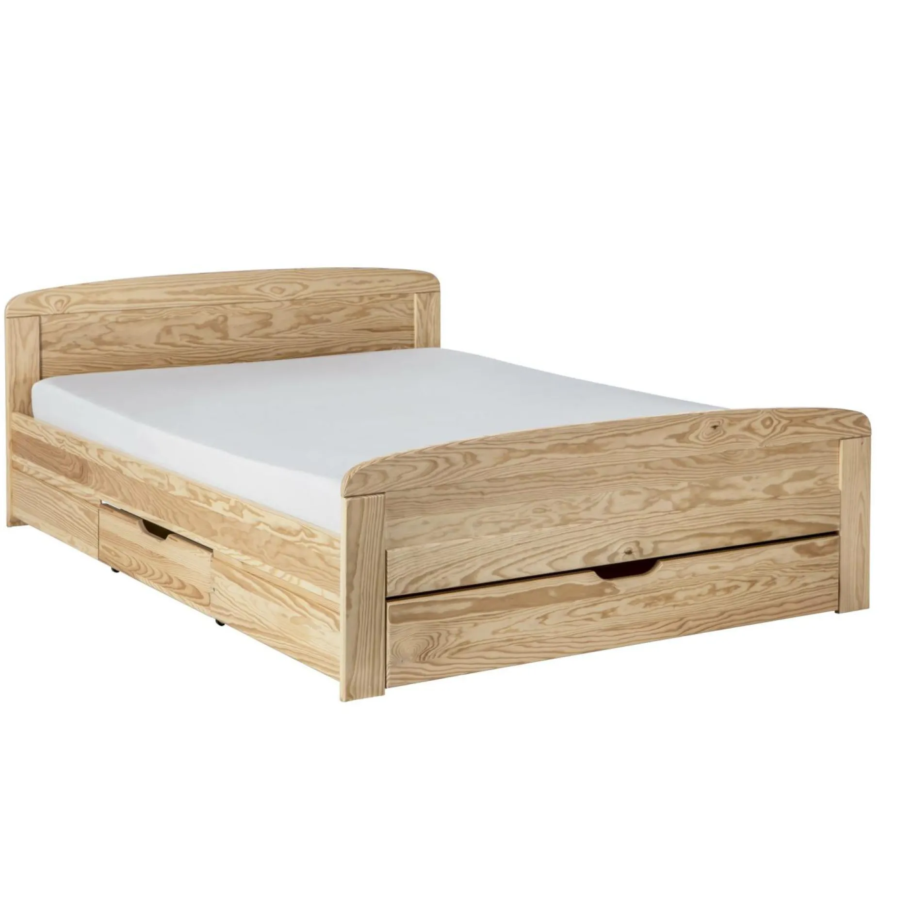 Lits Avec Rangement|Lits Avec Rangement>Camif Lit rangements bois massif Iris - Naturel