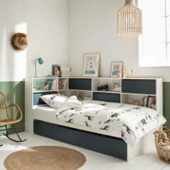 Chambres Enfant|Chambres Enfant>Camif Lit Séraphin - Blanc/Bleu Nuit