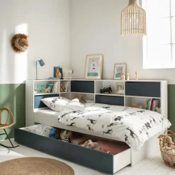 Chambres Enfant|Chambres Enfant>Camif Lit Séraphin - Blanc/Bleu Nuit