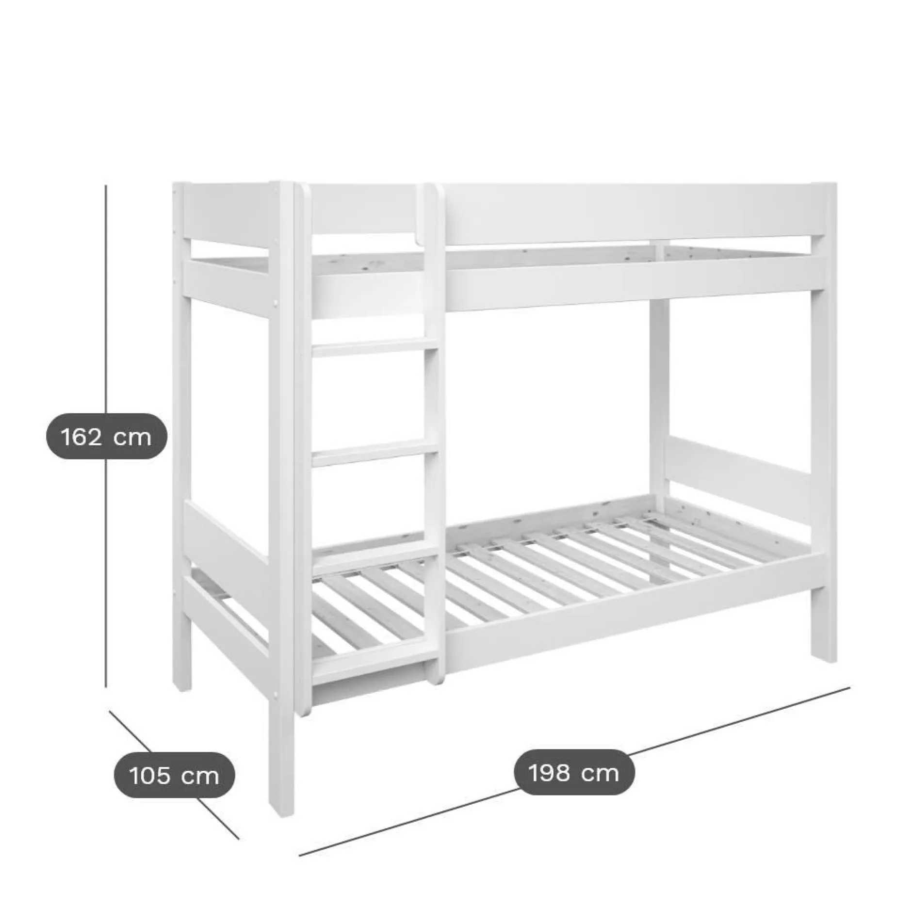 Chambres Enfant|Chambres Enfant>Camif Lits superposés avec tiroir en option Tommy - Blanc