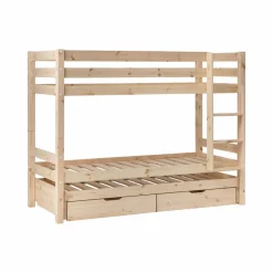 Chambres Enfant|Chambres Enfant>Camif Lits superposés gigognes 2 tiroirs bois massif Everest