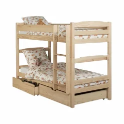 Chambres Enfant|Chambres Enfant>Camif Lits superposés séparables Iris+ lot de 2 tiroirs - Naturel