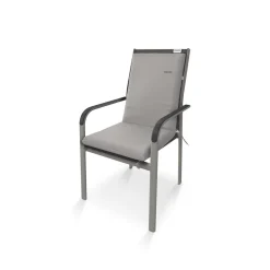 Accessoires Transats>Camif Lot de 2 Coussins de Chaise Nature en Tissus Recyclé - Gris Clair
