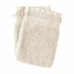 Gants De Toilette>Camif Lot de 2 gants de toilette coton bio Lena - Blanc Cassé