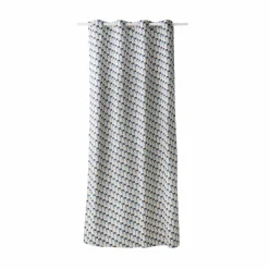 Rideaux Et Voilage|Rideaux Et Voilage>Camif Lot de 2 rideaux coton Nautique Urbain - - 140 x 260 cm Bleu Gris