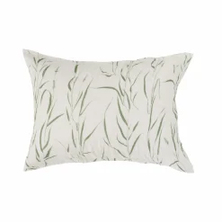 Taies D'Oreiller>Camif Lot de 2 taies d'oreiller gaze de coton Vulpin - - 50 x 70 cm Ecru/Vert