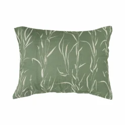 Taies D'Oreiller>Camif Lot de 2 taies d'oreiller gaze de coton Vulpin - - 50 x 70 cm Vert/Ecru