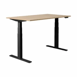 Bureaux>Camif MAKIBA Bureau électrique assis-debout ergonomique Marley - - 120 x 70 cm Plateau Bois Clair/Pieds Noirs