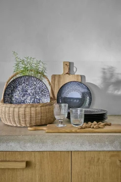 Assiettes|Assiettes>Camif MARIA PT TERRACOTA Lot de 6 Assiettes plates Canelé Anadia