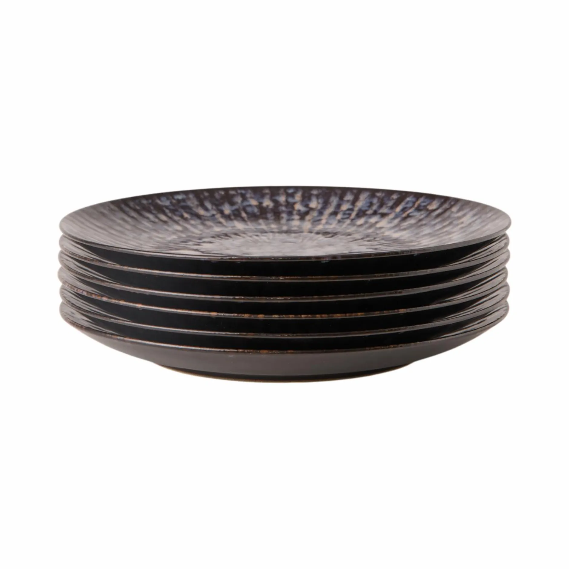 Assiettes|Assiettes>Camif MARIA PT TERRACOTA Lot de 6 Assiettes plates Canelé Anadia
