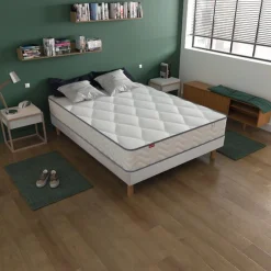 Ensembles 90 X 190 Cm|Ensembles 160 X 200 Cm>Camif MERINOS Ensemble sommier et matelas Sweety - - 140 x 190 cm Gris