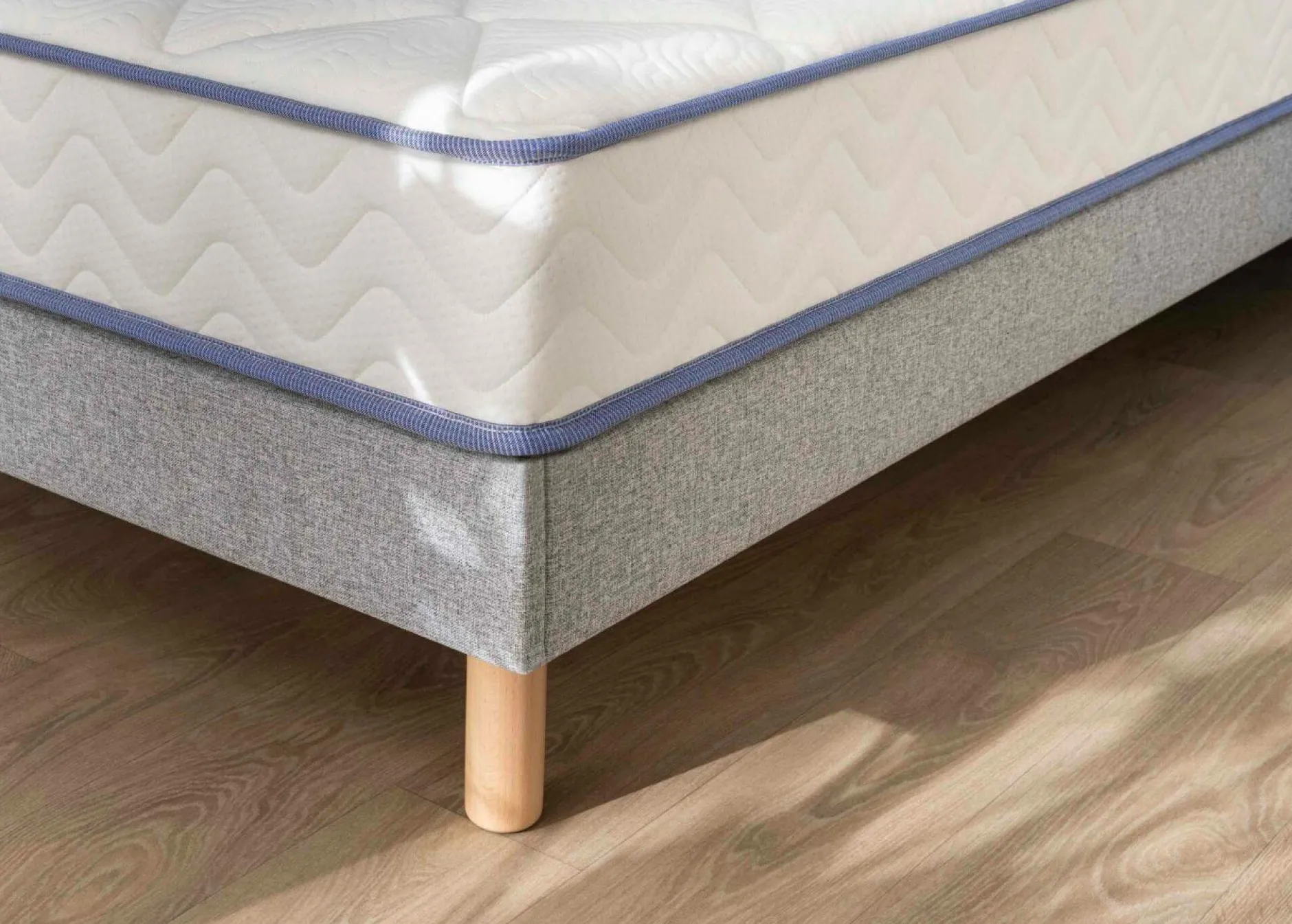 Ensembles 90 X 190 Cm|Ensembles 160 X 200 Cm>Camif MERINOS Ensemble sommier et matelas Sweety - - 140 x 190 cm Gris