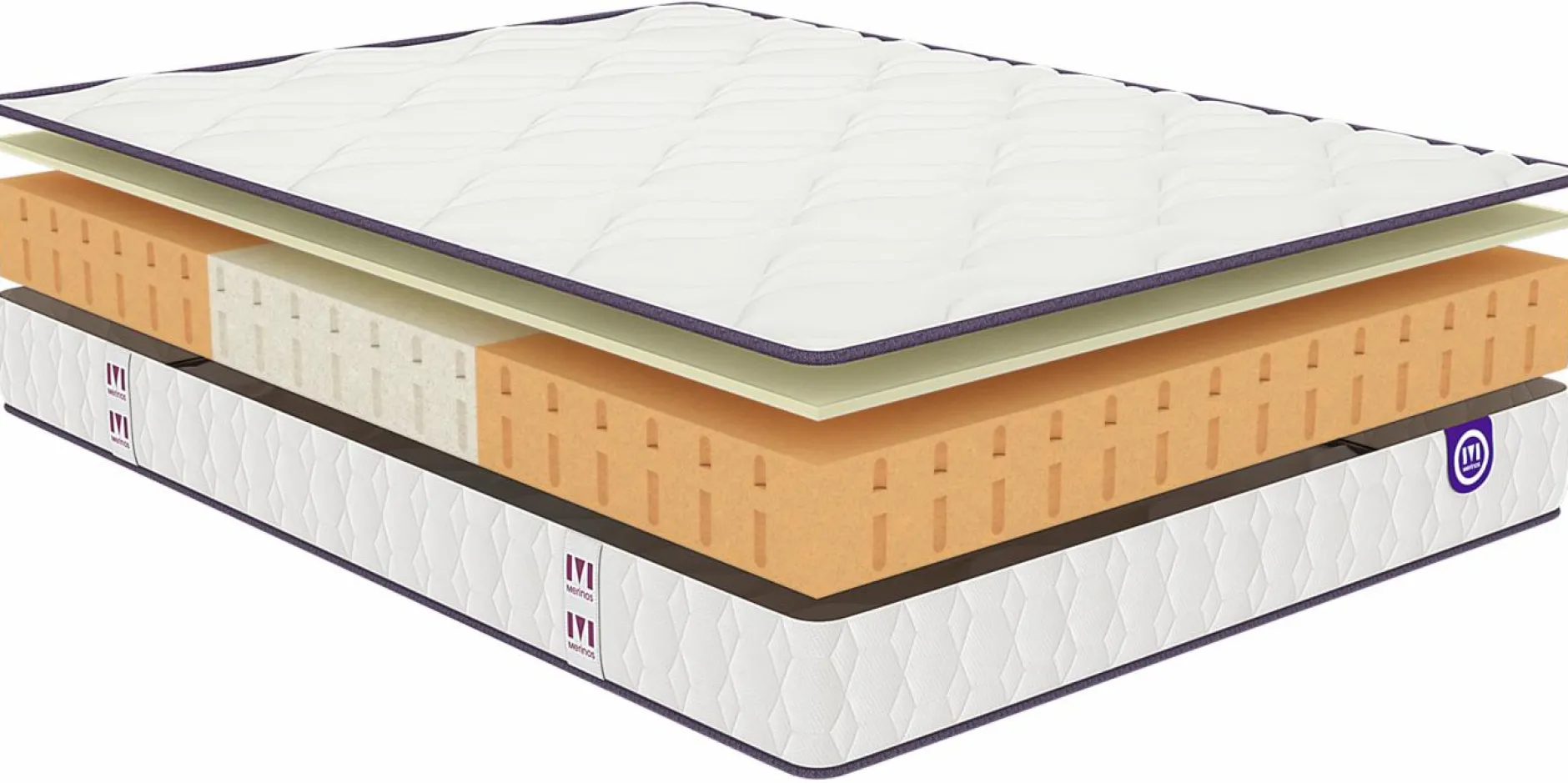 Matelas 90 X 190 Cm|Matelas 140 X 190 Cm>Camif MERINOS Matelas latex 19 cm Happy Lit - 120 x 190 cm
