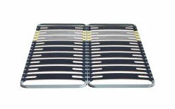 Sommiers 90 X 190 Cm|Sommiers 140 X 190 Cm>Camif MERINOS Sommier cadre métal à lattes 3 zones 4 cm - 2 x 80 x 200 cm