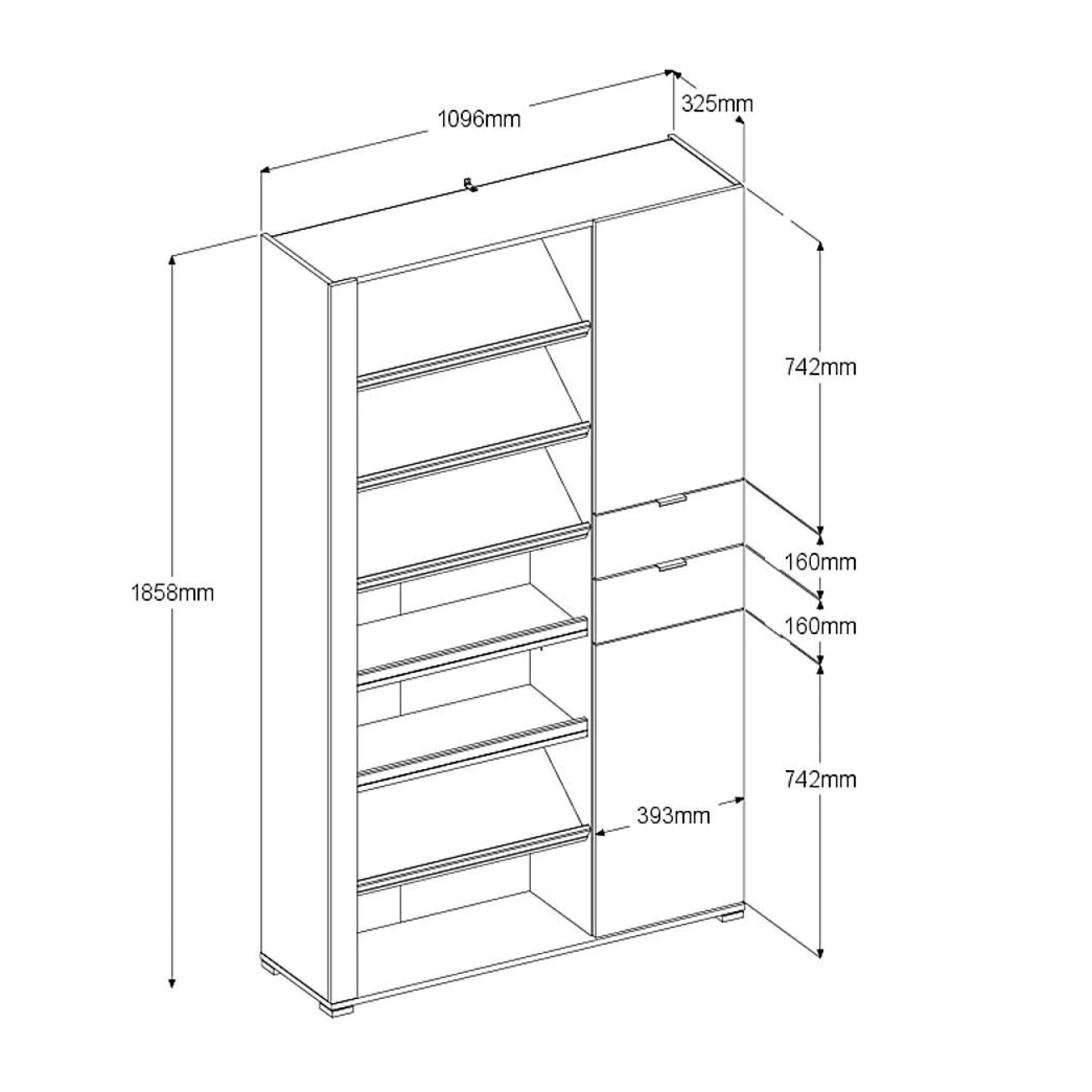 Meubles À Chaussures|Meubles D'Entrée>Camif Meuble à chaussures Philémon
