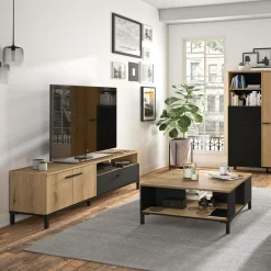 Meubles Tv>Camif Meuble TV 2 portes 1 tiroir Germain