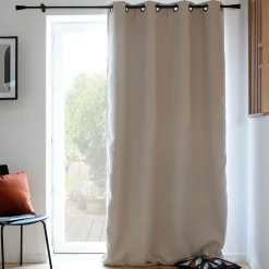 Rideaux Et Voilage|Rideaux Et Voilage>Camif MOONDREAM Rideau 3 en 1 phonique thermique occultant Marius - Galet