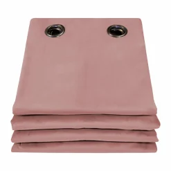 Rideaux Et Voilage|Rideaux Et Voilage>Camif MOONDREAM Rideau velours 3 en 1 phonique thermique occultant Marilou - Vieux rose